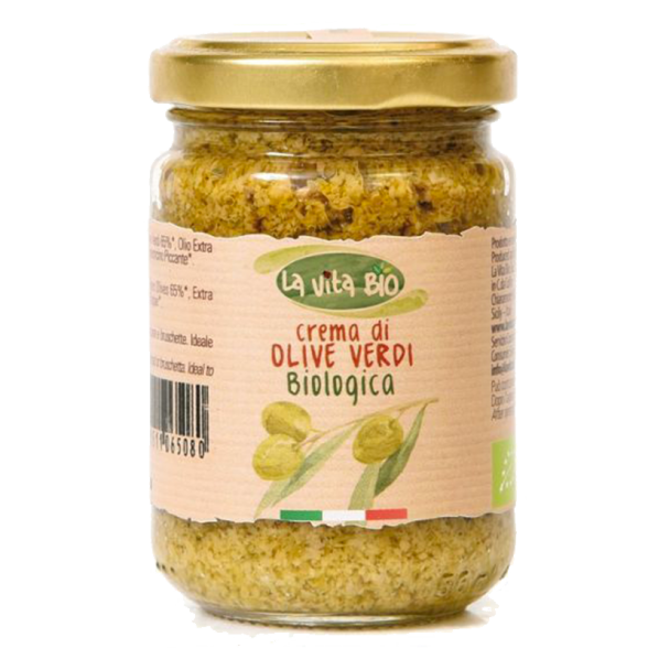 Crema Di Olive Verdi Biologica – La Vita Bio – 130g